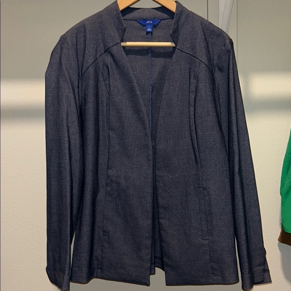 ♻️ Apt. 9 Black Blazer Classic Suit Jacket - Picture 5 of 8
